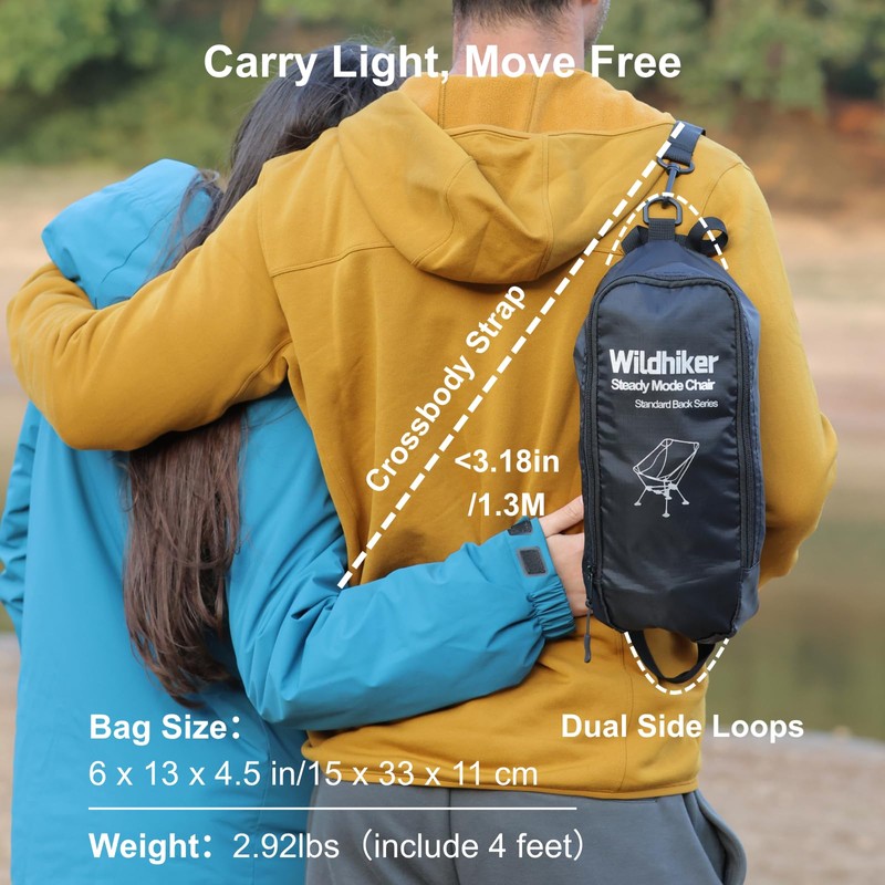 Wildhiker Ultralight Backpacking Chair – Compact Camping Chairs for Adults