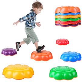 Stepping Stones for Kids, Toddler Stepping Stones, Balance Beam for Kids, Non-Slip Balance Stepping Stones Kids, TObstacle Course Coordination Game Toy for Children Aged 3+