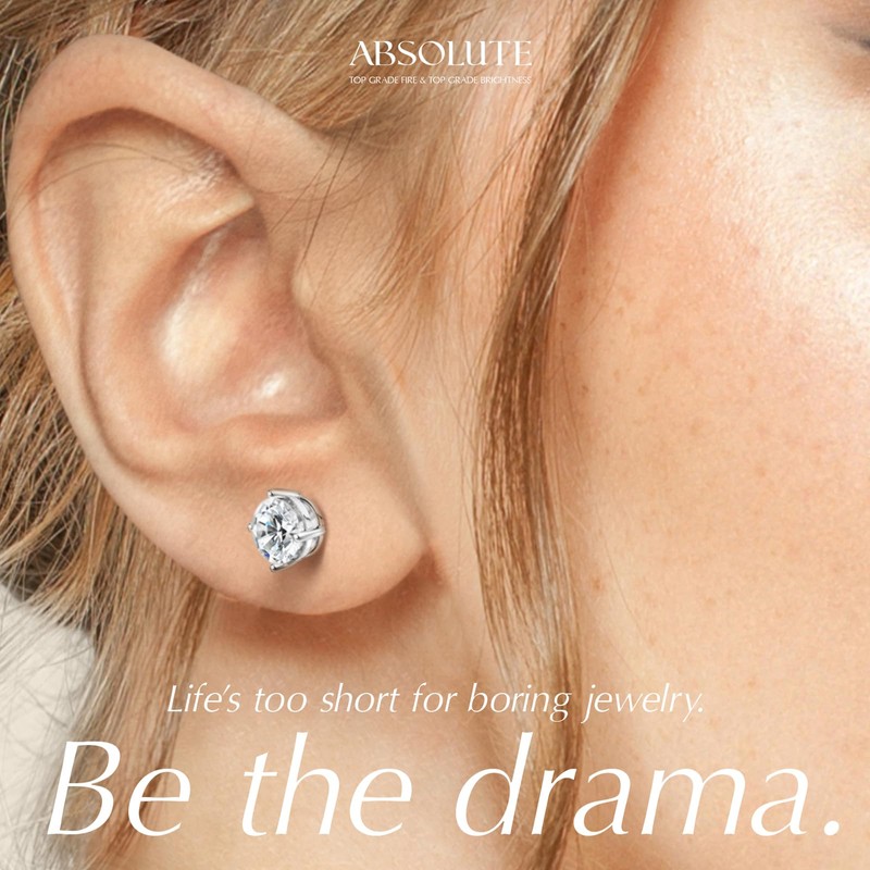 2Carat Moissanite Earrings Hypoallergenic S925 Moissanite Studs Earrings Birthday Gifts