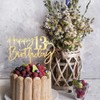 Bekaterea - Decoración para tartas de cumpleaños 13, acrílico dorado
