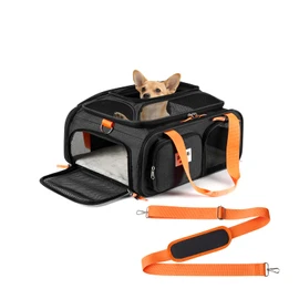 pidipiti 17x13x8 Frontier Allegiant Airlines Approved top Expandable pet Carrier for Extra-Small Dog/Small cat,Weight up to 5 lbs,Length Shorter Than 16''