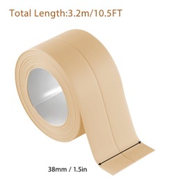 3 Rolls Caulk Tape Waterproof Sealing Self Adhesive 10.5 Feet,Caulking Sealant Strip for Bathroom Toilet Kitchen Countertop Beige