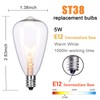 Konictom ST38 Edison Replacement Light Bulbs, 7W Clear Glass String