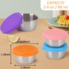 6 Pcs 304 Stainless Steel Condiment Containers With Silicone Sealing