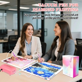 Electric Diamond Art Painting Pen with Adjustable Suction, Epainter Vacuum Pens for Diamond Painting Art Accessories Without Wax - Dual Pens Simultaneous Operation, Quiet and Long-Lasting