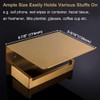 Toilet Paper Holder with Shelf Brushed Gold, APLusee SUS 304