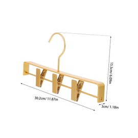 ULTECHNOVO Stylish Gold Aluminum Alloy Pants Hangers with Clips Space Saving Trouser Organizer for Closet for Skirts Jeans and Scarves Heavy Duty Design for Home Use