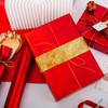 Flyhill Red Metallic Wrapping Paper-Mini Roll 17inch*32.8ft（46.8sqft-Solid Color Matte Paper