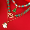 FDEETY Set of 3 Christmas Necklace Creative Colourful Layered Stackable