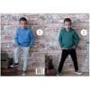 King Cole 4971 Knitting Pattern Boys Easy Knit Sweater and