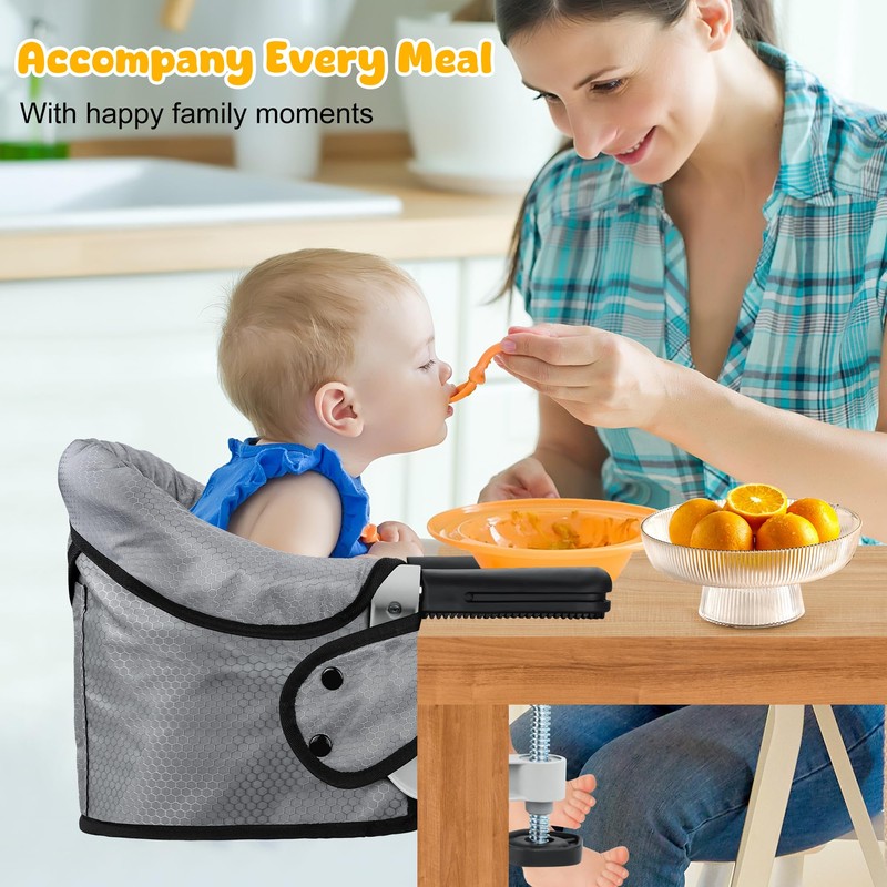 Toogel Hook On High Chair, Foldable Travel Clip Seat for