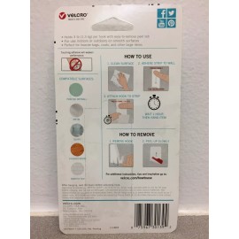 Velcro VEL-30139-USA Hangables Medium Plastic Removable Fasteners 2 pk