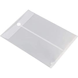 HF2 Wallet Folder (Pack of 10) | A4 Size | Envelope Document Folder with Hook & Loop Closure | Clear & Transparent | for Home & Offices | Portrait Document Organizer & Holder, 179061