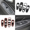 Carbon Fiber Door Window Lift Switch Panel Cover Trim Accessories