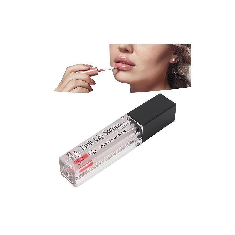 Suero Labial Rosa, Aceite Sérum Labial Hidratante Revitalizante de Larga