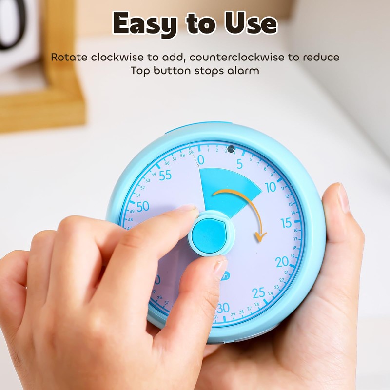 Conchstar Visual Timer 60-Minute, Kids Timer for Homeschool Desk, Time
