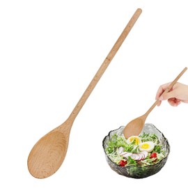 Wooden Spoons for Cooking, 12in Long Stirring Spoon Handmade Natural Wood Spoon Large Baking Mixing Spoon-1 Piece