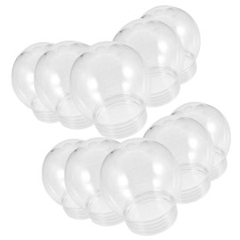 Alipis 10pcs DIY Snow Globe Water Globe - 4 Inch Plastic Christmas Water Globe with Screw Off Caps Fillable Display Balls Keepsake Snow Globe for DIY Crafts Home Decor B