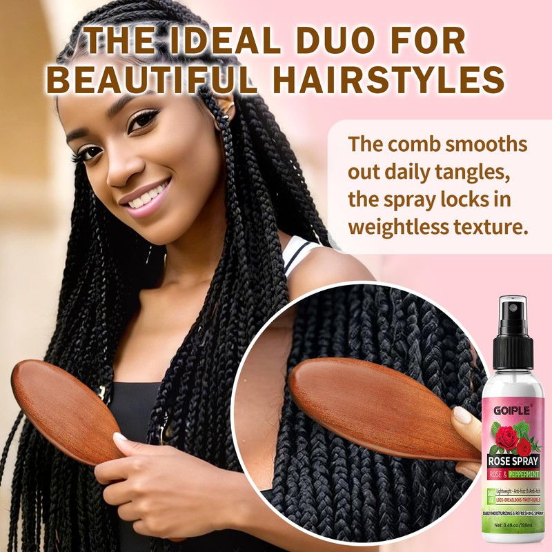 Rose Water for Hair Loc Spray Refreshing for Locs -