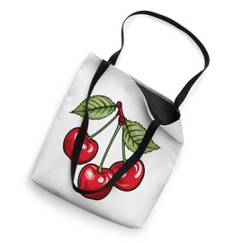 Boho Ripe Cherries Cute Retro Cherry Lovers Design Tote Bag
