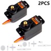 ICQUANZX 2pcs ES08MA II 12g Mini Metal Gear Analog Servo