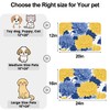 Blue Yellow Flowers Pet Cat Dog Food Mat-Absorbent Quick Dry