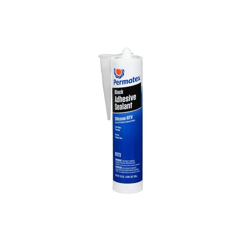 Permatex 81173 Black Silicone Adhesive Sealant, 12.9 oz
