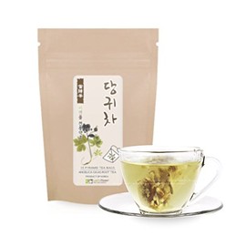 [Pyramid Tea bags] Korean Herbal Tea / 100% Natural Angelica Root Tea 15 Triangle Tea bags / 삼각티백 당귀차 / 當歸