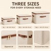 8L Cotton Linen Storage Box with Lid, Foldable Zipper Organizer