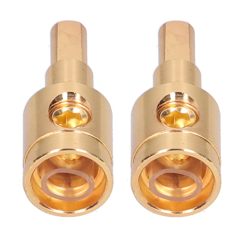 2pcs 0GA Wire Reducer Terminal Connector Pure Copper Gold Plated