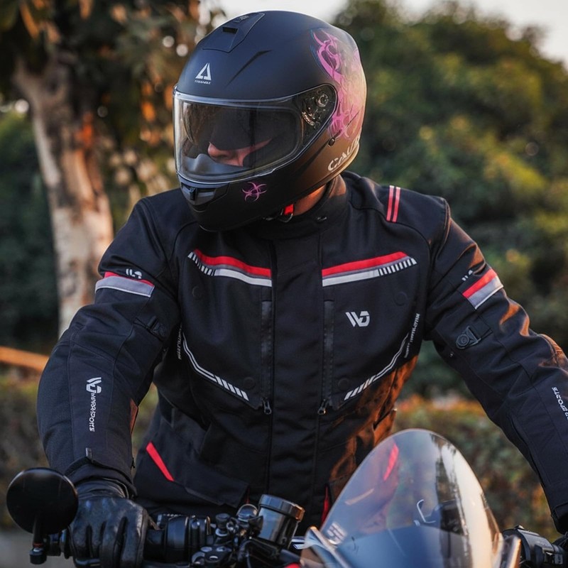 TRIANGLE Full Face Motorcycle Helmet Dual Visor Helmets for Adult