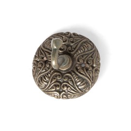 Park Hill Collection Scroll Antique Brass Wall Hook, 3-inch Height, Metal, for Home, Office, Room Decor Use