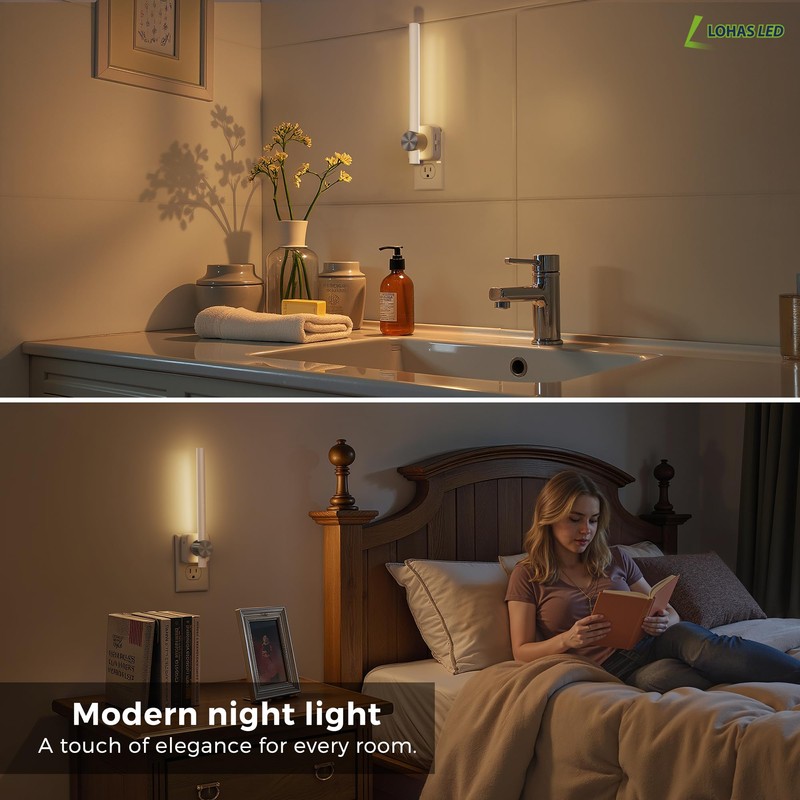 L LOHAS LED Night Light, 2 Pack Night Lights Plug