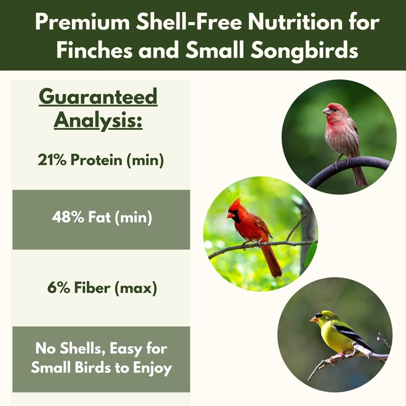 Premium No Mess Bird Seed by Freebird - Peanut Pieces,