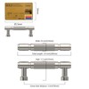 Amerdeco 10 Pack Brushed Satin Nickel knurled Cabinet Pulls 3