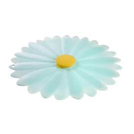 Charles Viancin - Daisy Silicone Lid for Food Storage and Cooking - 11''/28cm - Airtight Seal on Any Smooth Rim Surface - BPA-Free - Oven, Microwave, Freezer, Stovetop and Dishwasher Safe - Aqua