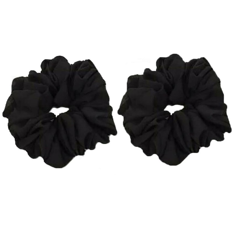 Plain Chiffon Elasticated Scrunchie Hair Bobble Bun Under Hijab Volumiser
