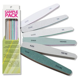 JIMIGUGU ネイルファイルセット 爪磨き 爪やすり スポンジバッファー 両面タイプ ジェルネイル用 150 180 240 100/180 200/280 1000/4000グリット6本セット