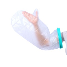 Shower Cast Cover for Adults Kids Reusable Waterproof Wound Protector with Soft Seal Adjustable Arm Leg Cast Protector for Bathing