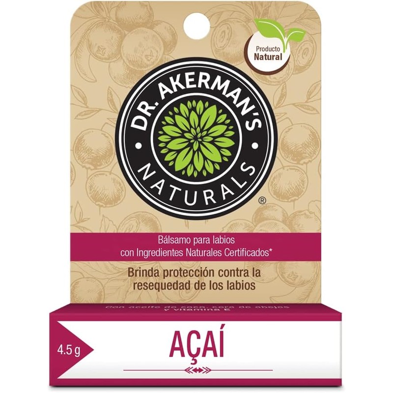 Bálsamo Labial Natural Humectante Protección para Labios DR. AKERMANS NATURALS