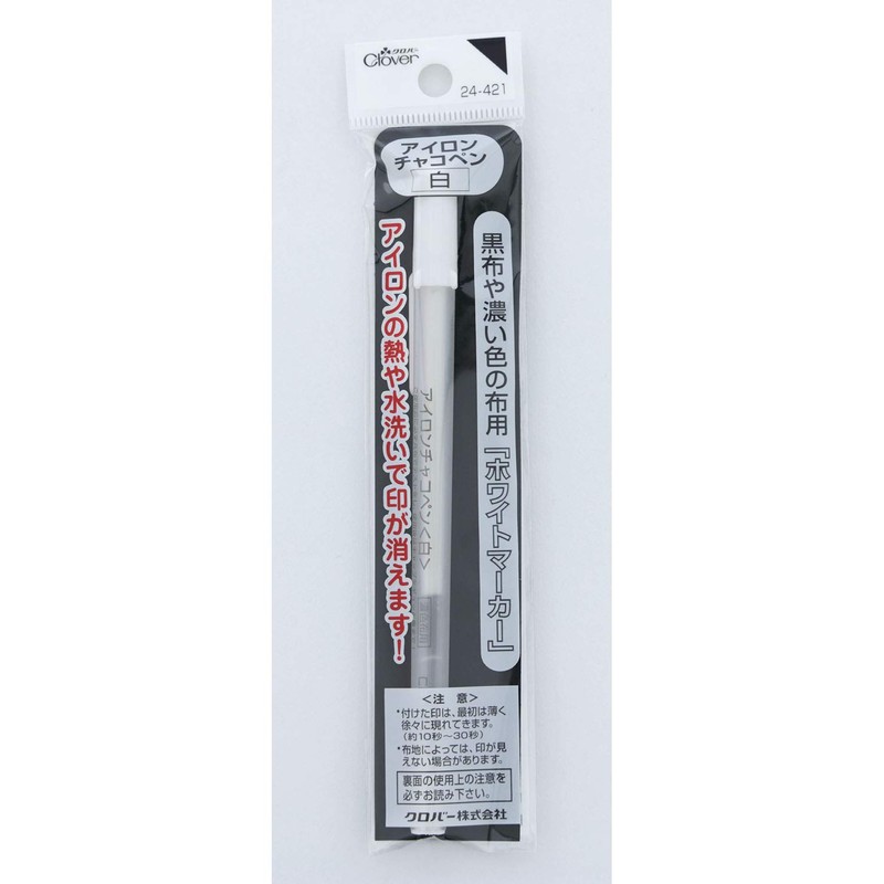 Clover Iron-on Chalk Pen 40×185×11mm White 24-421