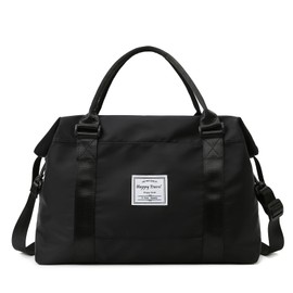 Travel Duffle Bag Weekender Overnight Bag Gym Tote Bag with Wet Pocket for Women Girls Workout Duffel Bag Water Resistant, Black, Carry-On 28-inch, Trolley Sleeve Bag With Dry and Wet Separated Pocket