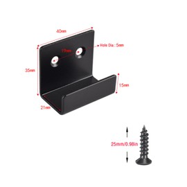 YMAISS's 12Packs Tile Hanger Stainless Steel Wall Tile Display Bracket,Flat J Hooks Hanger,Wall Mounted Hook Fastene for Ceramic Tile Billboard Display,Board Holder Black