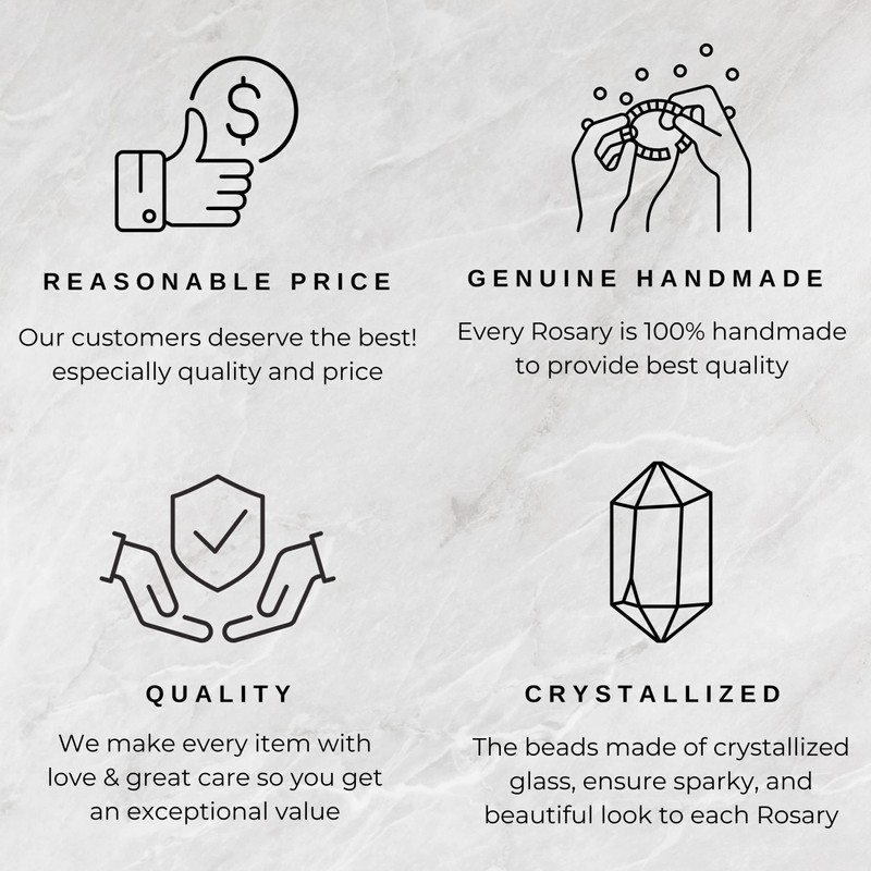 Nazareth Store Crystallized Green Beads Rosary Prayer Necklace Our Father