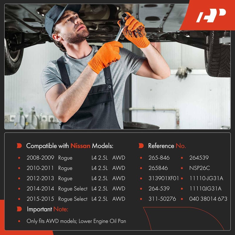 A-Premium Transmission Oil Pan & Lower Engine Oil Pan with