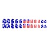 24Pcs Independent Day Press on Nails Short Square 4th of