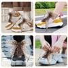 LIFKOME 2pairs Wide Leopard Print Flat Shoe Laces for Sneakers