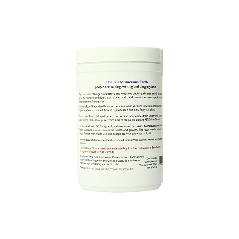 Lumino Home Diatomaceous Earth Fresh Water, Food Grade Pure, 9