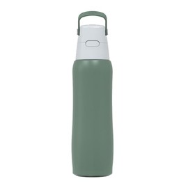 Dafi Solid Steel Cold Insulated Bottle with Filter 500 ml, Sage - BPA-Free Thermos Flask Made of Stainless Steel, Drinking Bottle with Straw, Thermos Cold up to 24 Hours - Water Bottle for Sports and