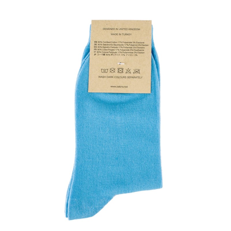 ZAKIRA Finest Combed Cotton Dress Socks in Plain Colours for